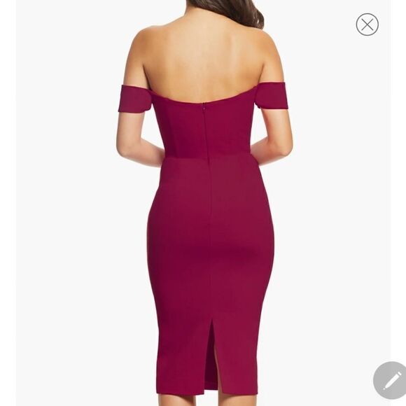 NWT Dress the Poulation Bailey off the shoulder Body con dress - Picture 2 of 6
